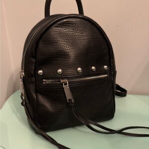 Rebecca Minkoff Black Leather Studded Backpack